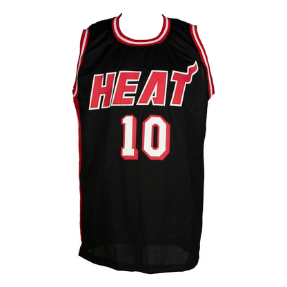 Authentic Tim Hardaway signed black basketball jersey with red and white trim