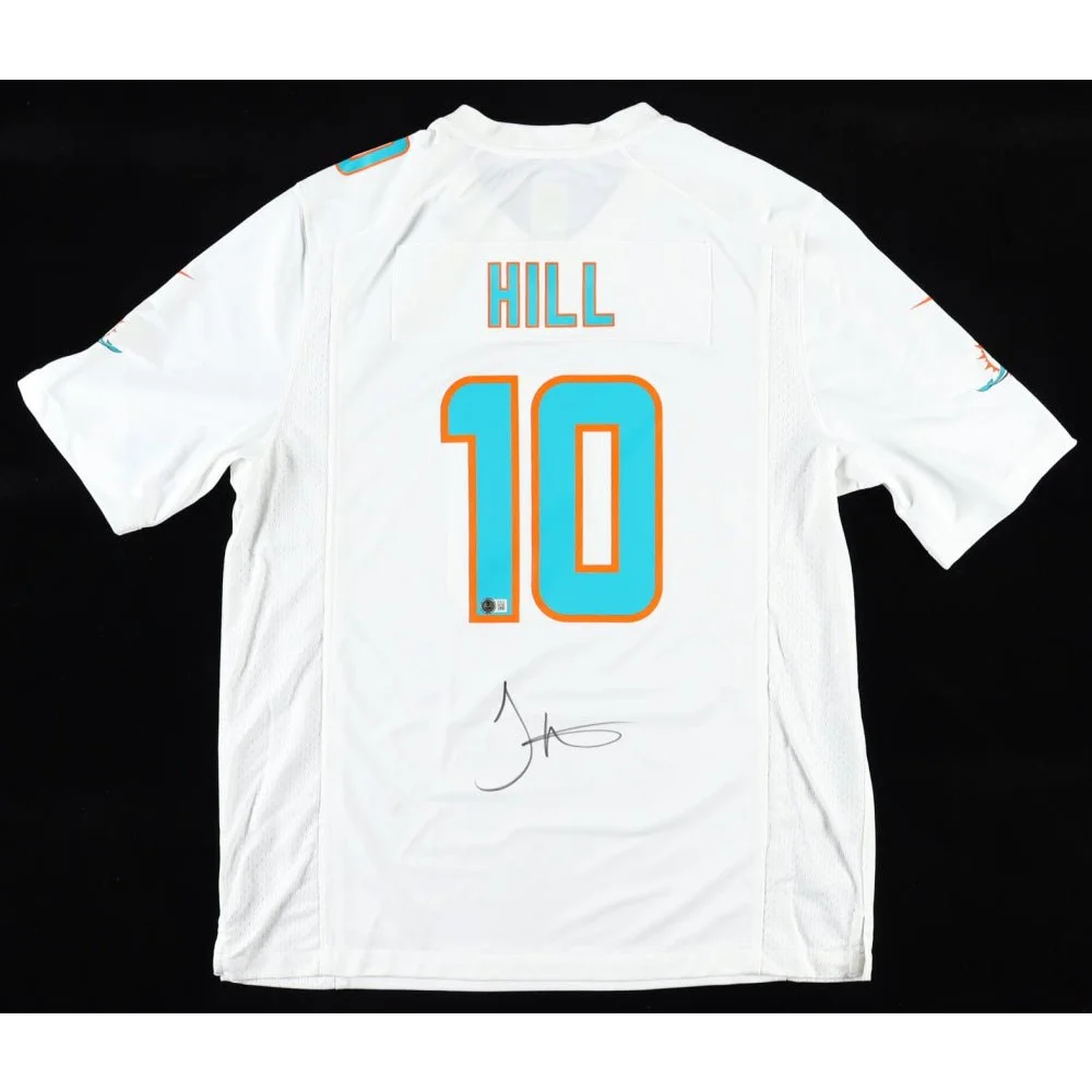 Authentic Tyreek Hill Nike Jersey Miami Dolphins XL with signature and teal-orange design