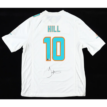 Authentic Tyreek Hill Nike Jersey Miami Dolphins XL with signature and teal-orange design