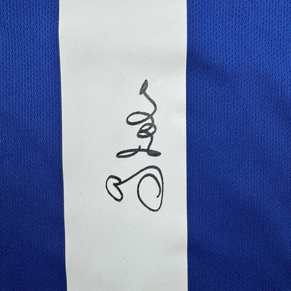 Gianfranco Zola Italy jersey fabric and signature detail