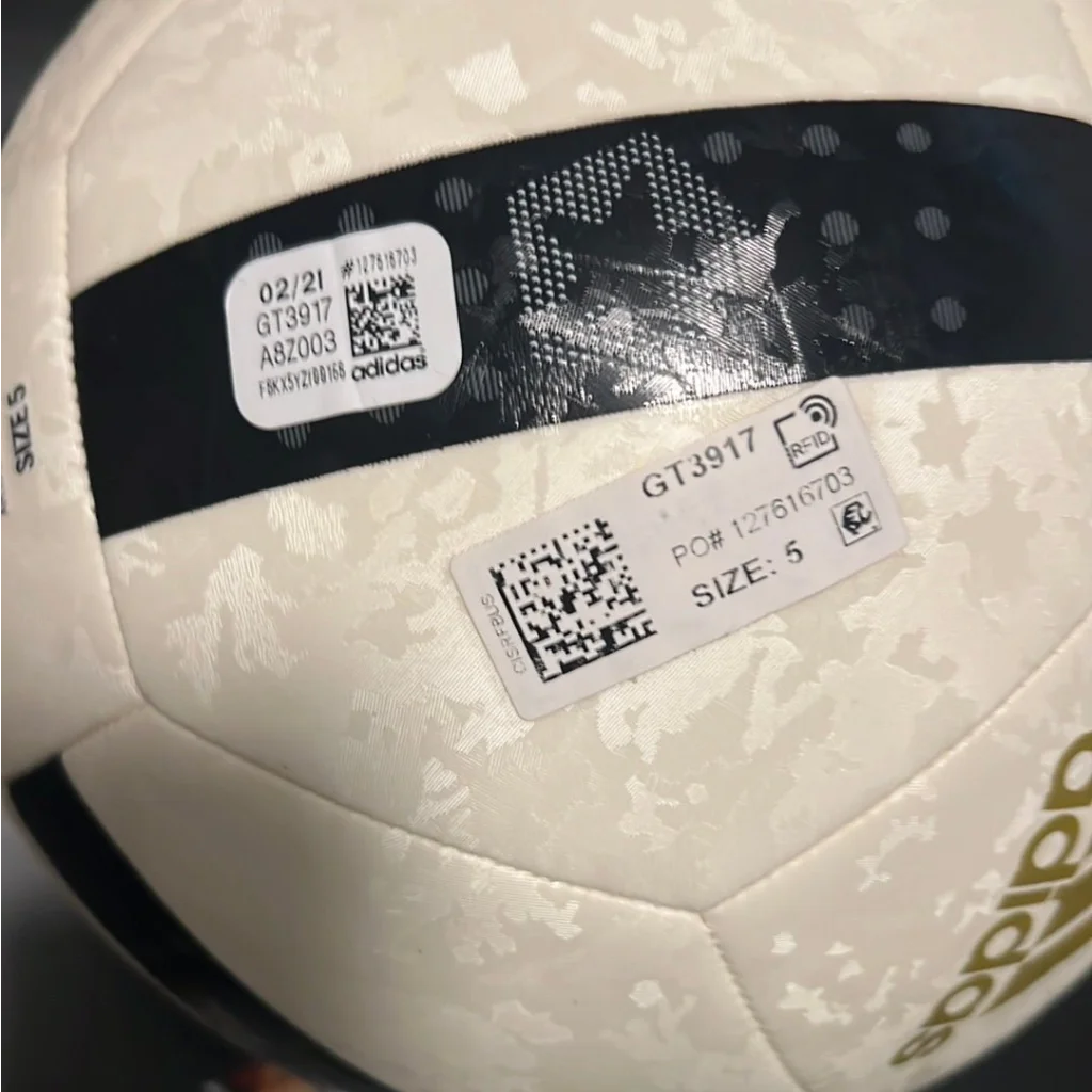 Autographed Adidas Soccer Ball with COA and Juventus Gold Lettering for soccer fans