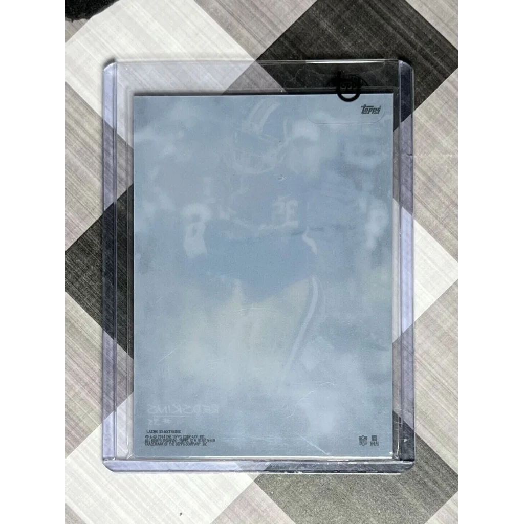 Autographed football card in clear case from Prestige Worldwide Collectibles