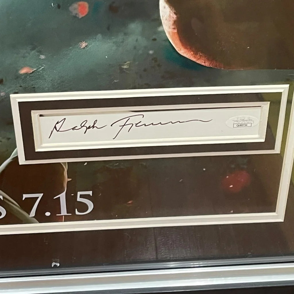 Autographed Harry Potter movie poster with Daniel Radcliffe and Ralph Lauren plaque