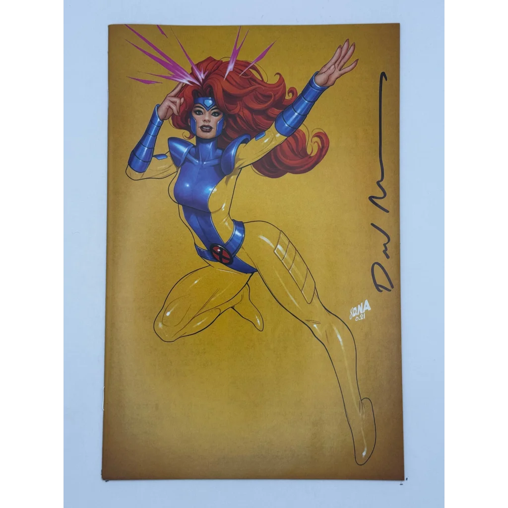 Autographed Jean Grey Marvel Girl comic cover by David Nakayama for Marvel fans