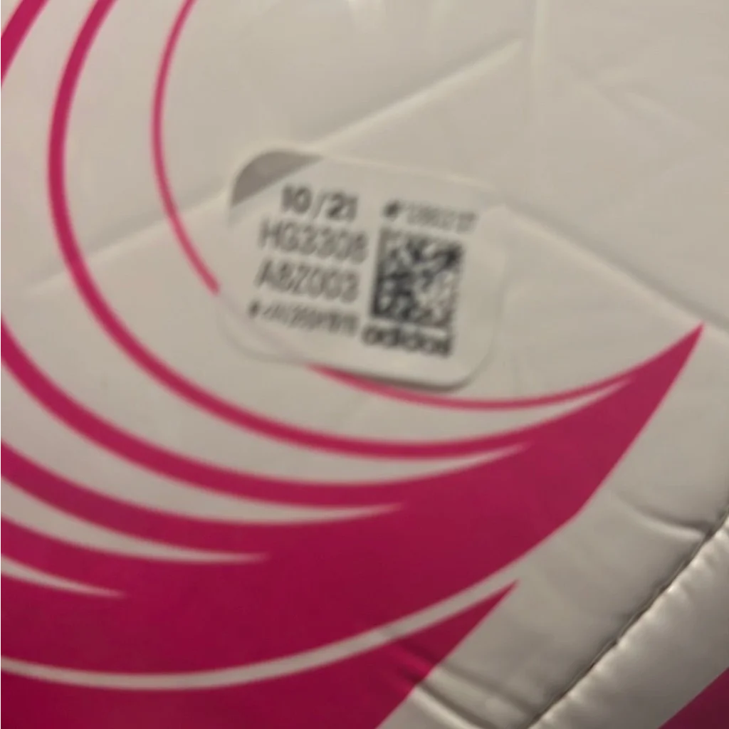 Autographed Leo Messi Adidas Soccer Ball Pink White Collectible for Messi Adidas Soccer fans