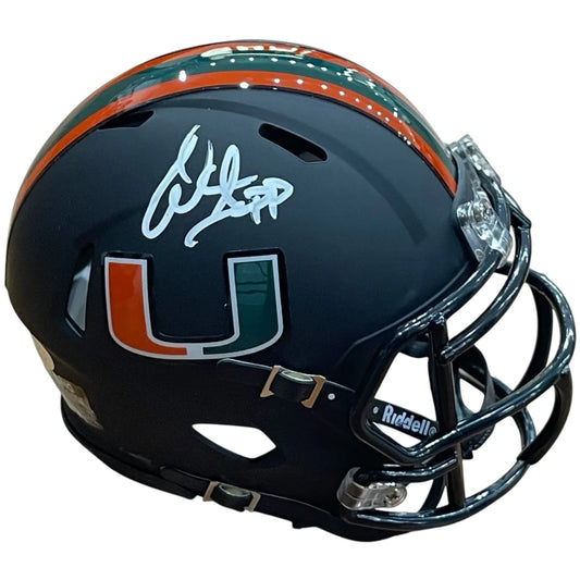 Autographed Miami Hurricanes Warren Sapp mini helmet