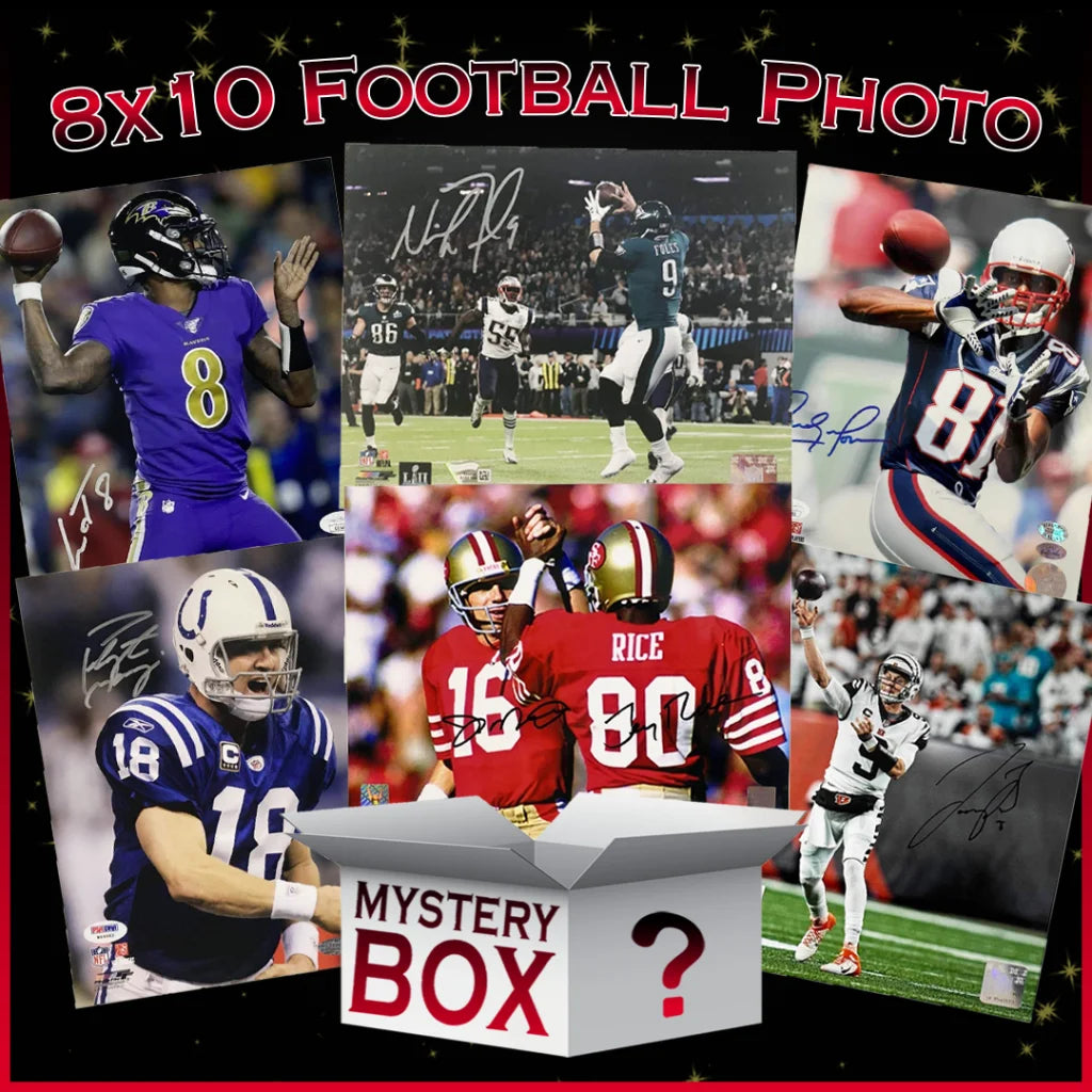 Autographed/Signed 8x10 Football Photo Mystery Box with PSA JSA or Beckett COA | Hall of Fame Sports Memorabilia | vintageantiquesgifts.com