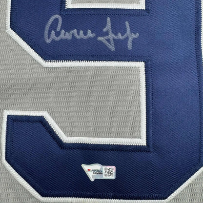 Autographed/Signed Aaron Judge New York Yankees Authentic Majestic Grey Baseball Jersey Fanatics COA