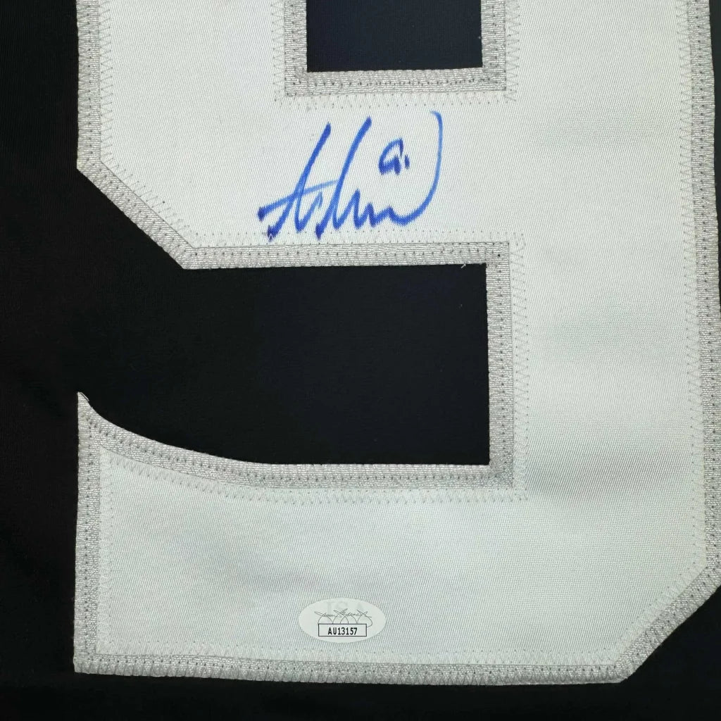 Autographed Adrian Kempe Los Angeles LA Black Hockey Jersey JSA COA | Authenticated Signed Sports Jersey | vintageantiquesgifts.com