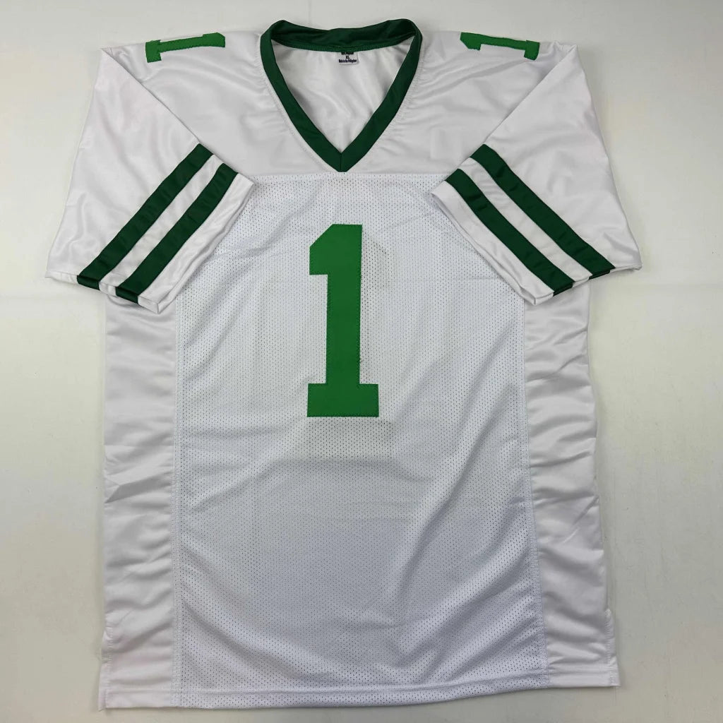 Autographed Ahmad Sauce Gardner New York White Retro Football Jersey Beckett BAS COA | Authenticated Signed Sports Jersey | vintageantiquesgifts.com