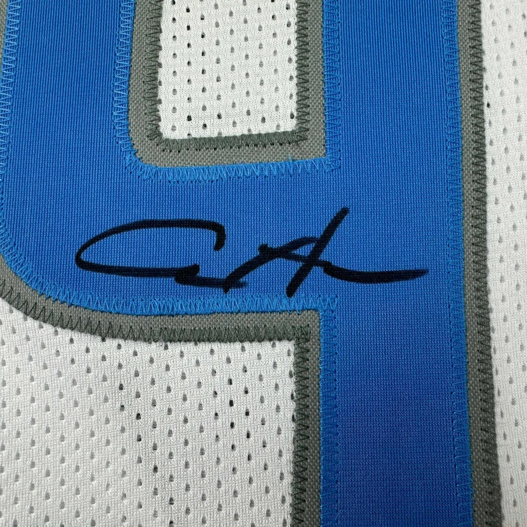 Autographed Aidan Hutchinson Detroit Lions white custom jersey, Beckett COA