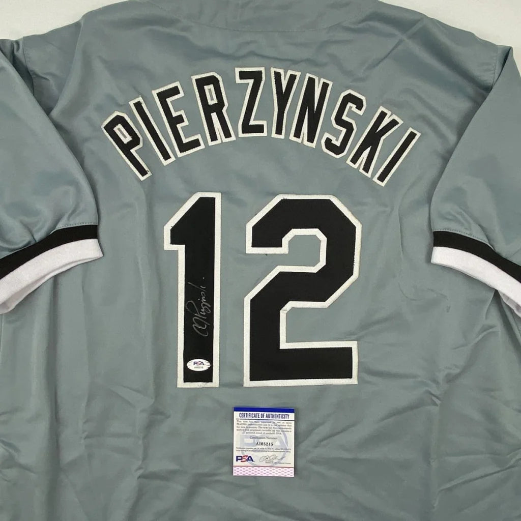 Autographed AJ A.J. Pierzynski Chicago Grey Baseball Jersey PSA/DNA COA | Certified Authentic Signed Memorabilia | vintageantiquesgifts.com