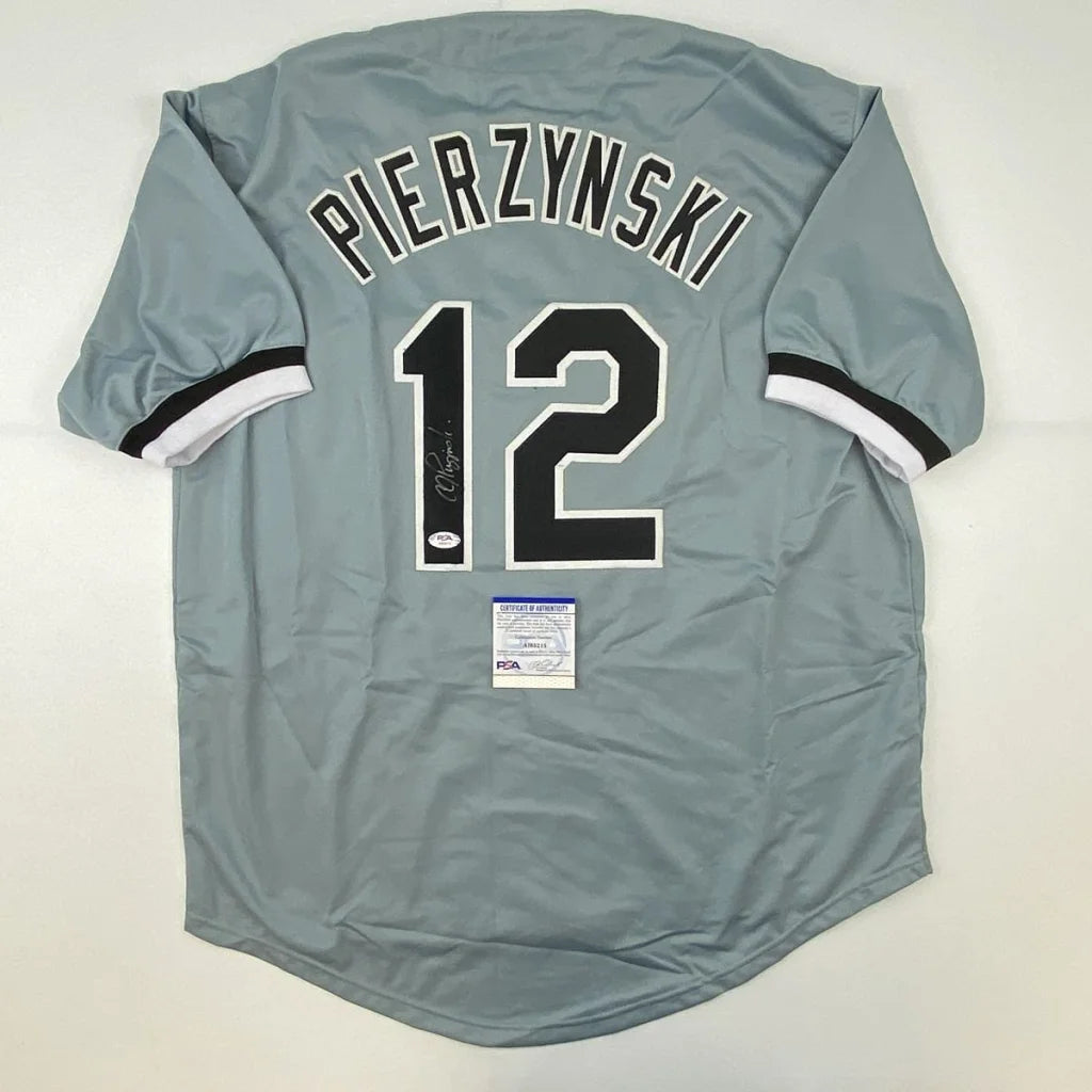Autographed AJ A.J. Pierzynski Chicago Grey Baseball Jersey PSA/DNA COA | Hall of Fame Sports Memorabilia | vintageantiquesgifts.com