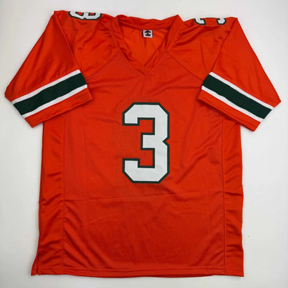 Autographed Akheem Mesidor Miami Orange College Football Jersey Beckett BAS COA | Authenticated Signed Sports Jersey | vintageantiquesgifts.com