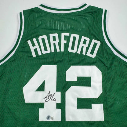 Autographed Al Horford Boston Green Basketball Jersey Beckett COA | Certified Authentic Signed Memorabilia | vintageantiquesgifts.com