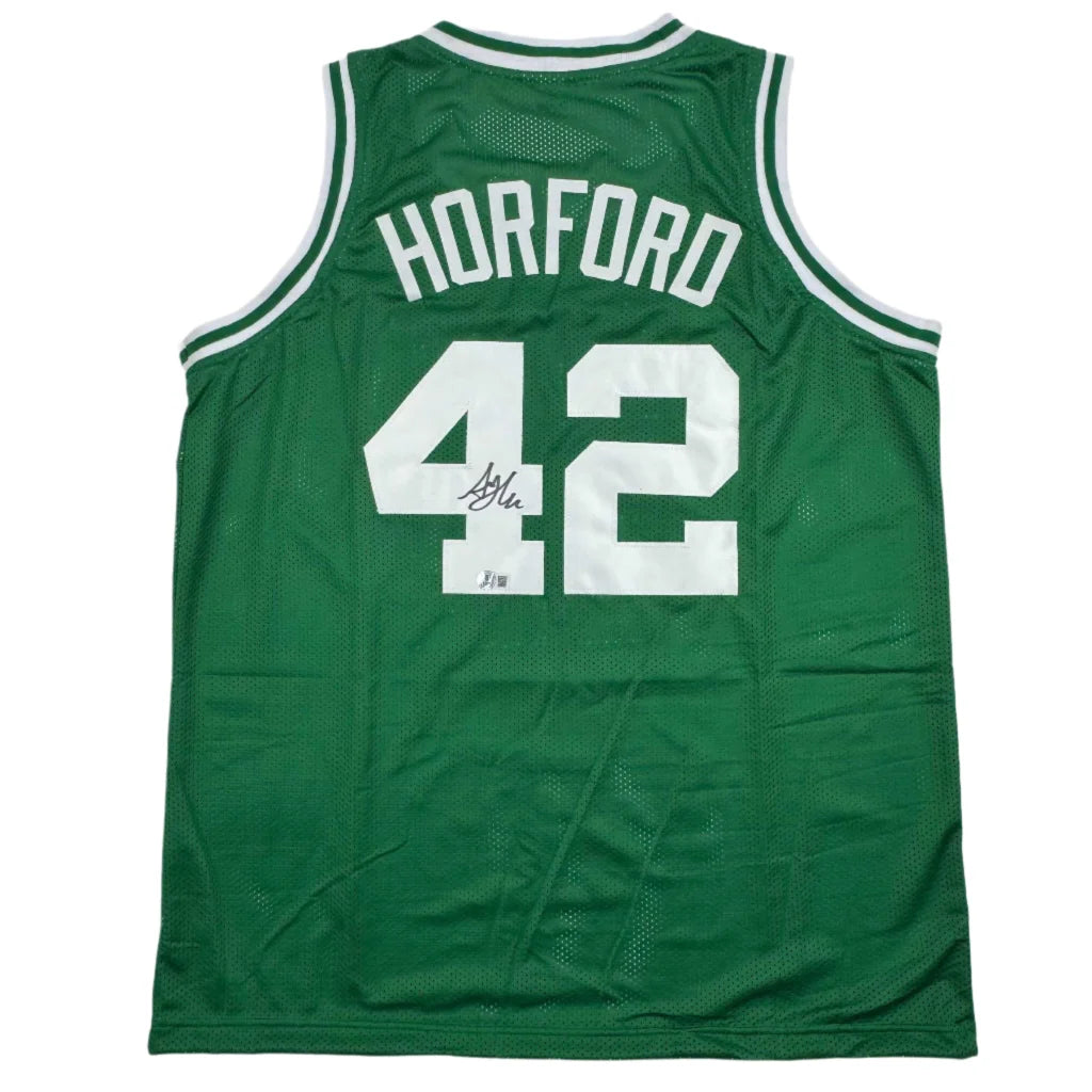 Autographed Al Horford Boston Green Basketball Jersey Beckett COA | Hall of Fame Sports Memorabilia | vintageantiquesgifts.com