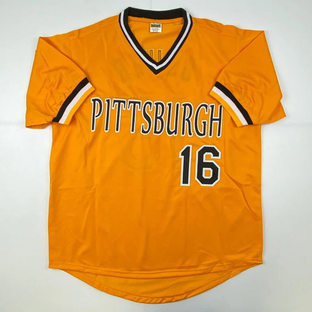 Autographed Al Oliver custom Pittsburgh jersey, number 16, professional sports