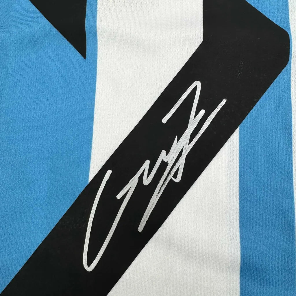 Autographed Alejandro Garnacho Argentina Blue Soccer Futbol Jersey Beckett BAS COA | Authenticated Signed Sports Jersey | vintageantiquesgifts.com