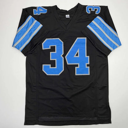 Autographed Alex Anzalone Detroit Black Football Jersey Beckett BAS COA | Authenticated Signed Sports Jersey | vintageantiquesgifts.com