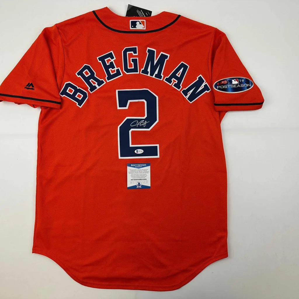 Autographed Alex Bregman Houston Astros jersey Beckett BAS certified for fans