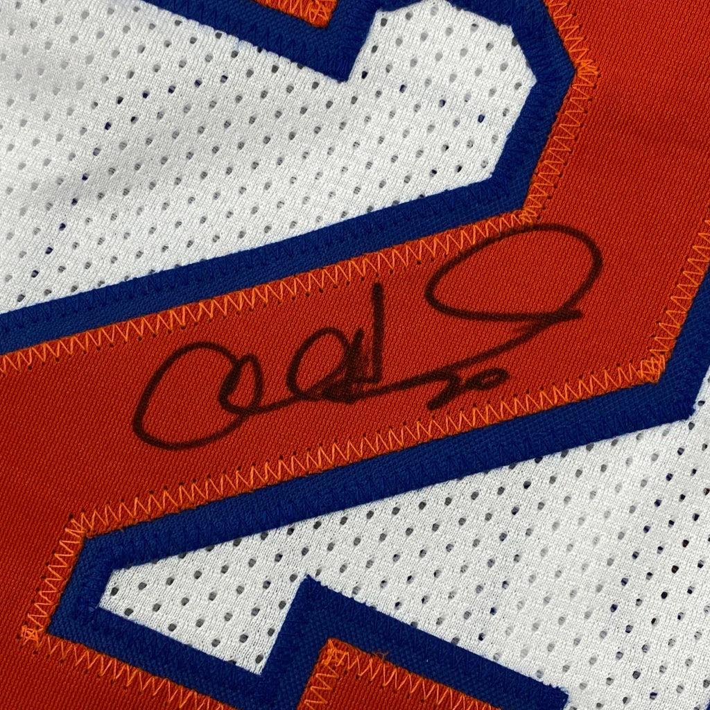 Autographed Allan Houston New York White Basketball Jersey PSA/DNA COA | Authenticated Signed Sports Jersey | vintageantiquesgifts.com