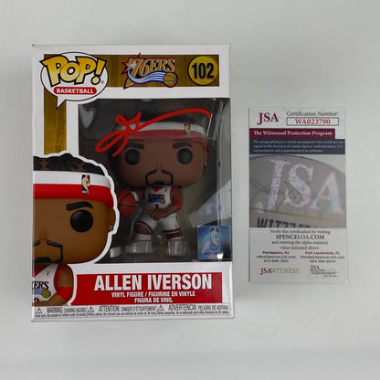 Autographed Allen Iverson Philadelphia 76ers Funko Pop #102 figurine