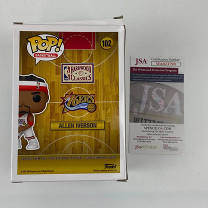 Autographed Allen Iverson Philadelphia 76ers Funko Pop #102 figurine