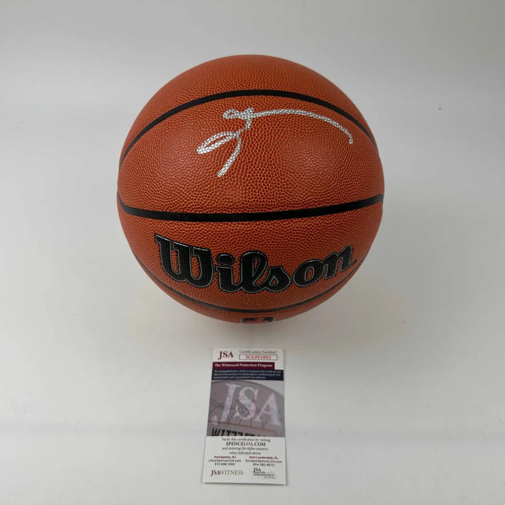 Autographed Allen Iverson Philadelphia 76ers Sixers Full Size Wilson Basketball JSA COA | Hall of Fame Sports Memorabilia | vintageantiquesgifts.com