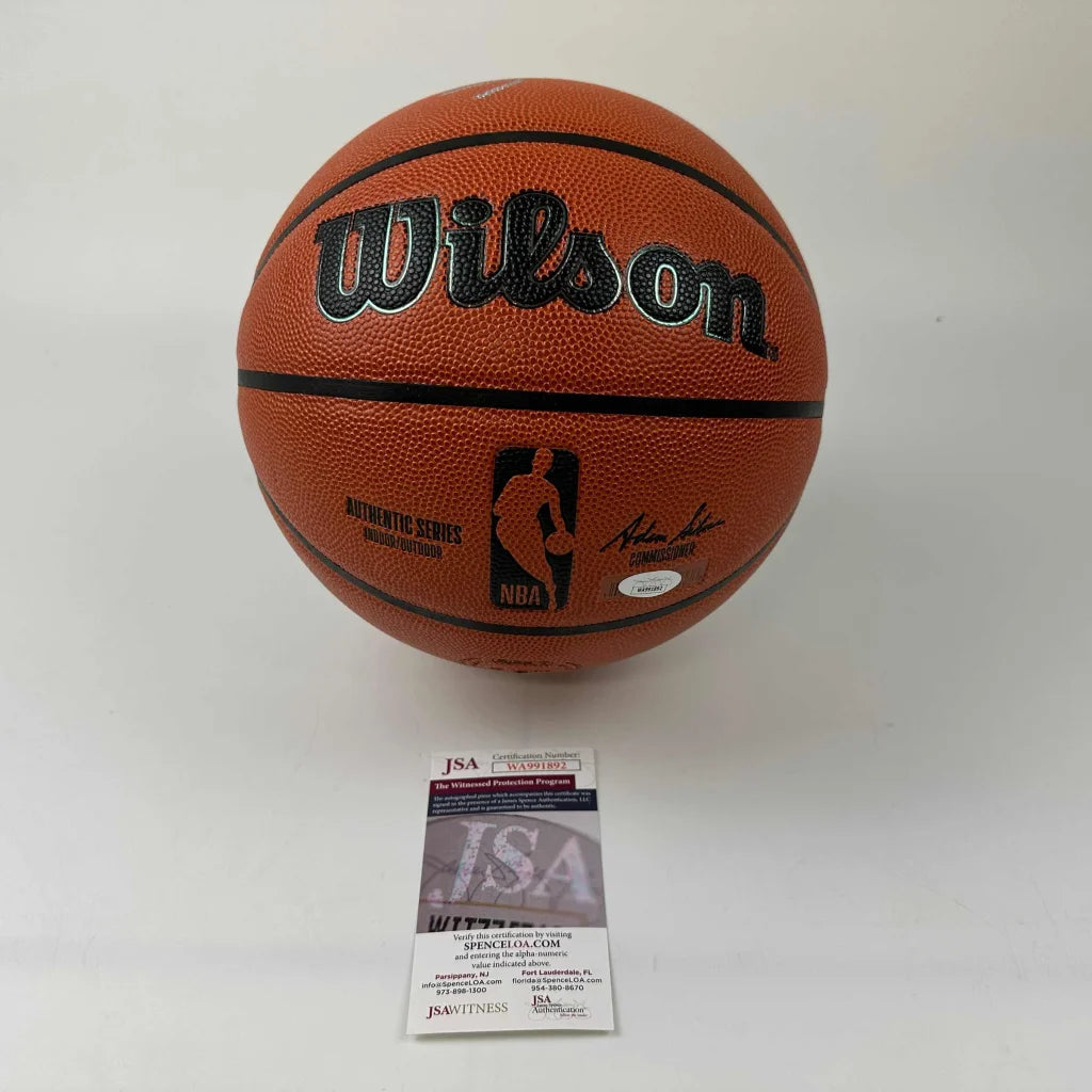 Autographed Allen Iverson Philadelphia 76ers Sixers Full Size Wilson Basketball JSA COA | Authenticated Signed Sports Collectible | vintageantiquesgifts.com