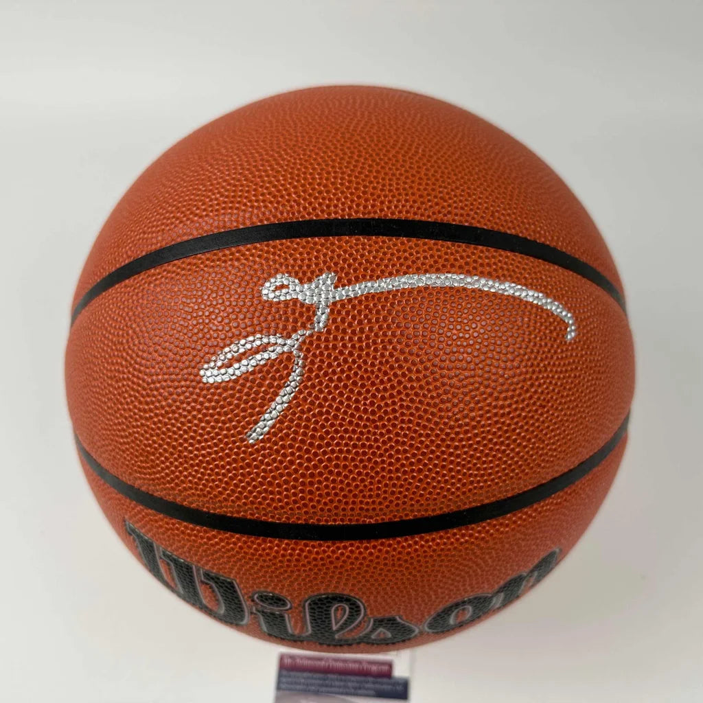 Autographed Allen Iverson Philadelphia 76ers Sixers Full Size Wilson Basketball JSA COA | Certified Authentic Signed Memorabilia | vintageantiquesgifts.com