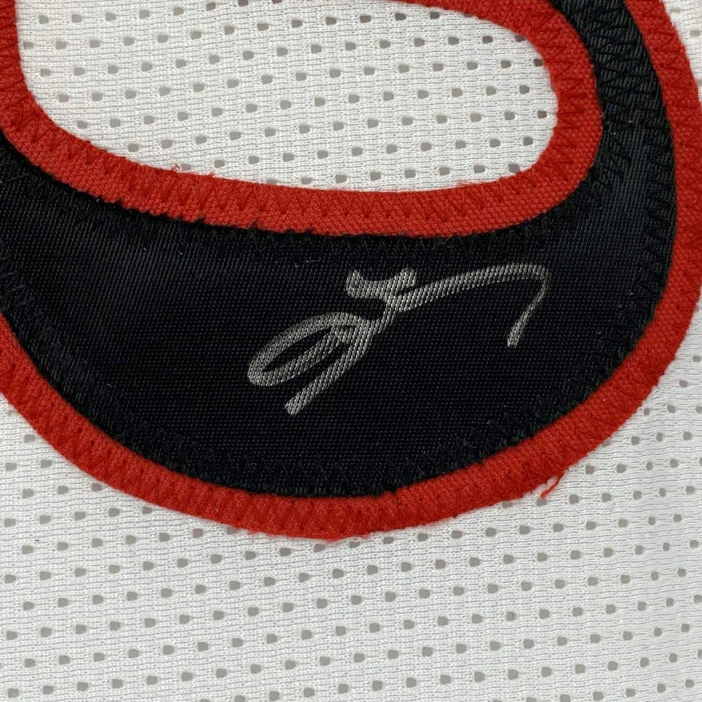 Autographed Allen Iverson custom Philadelphia 76ers white jersey patch