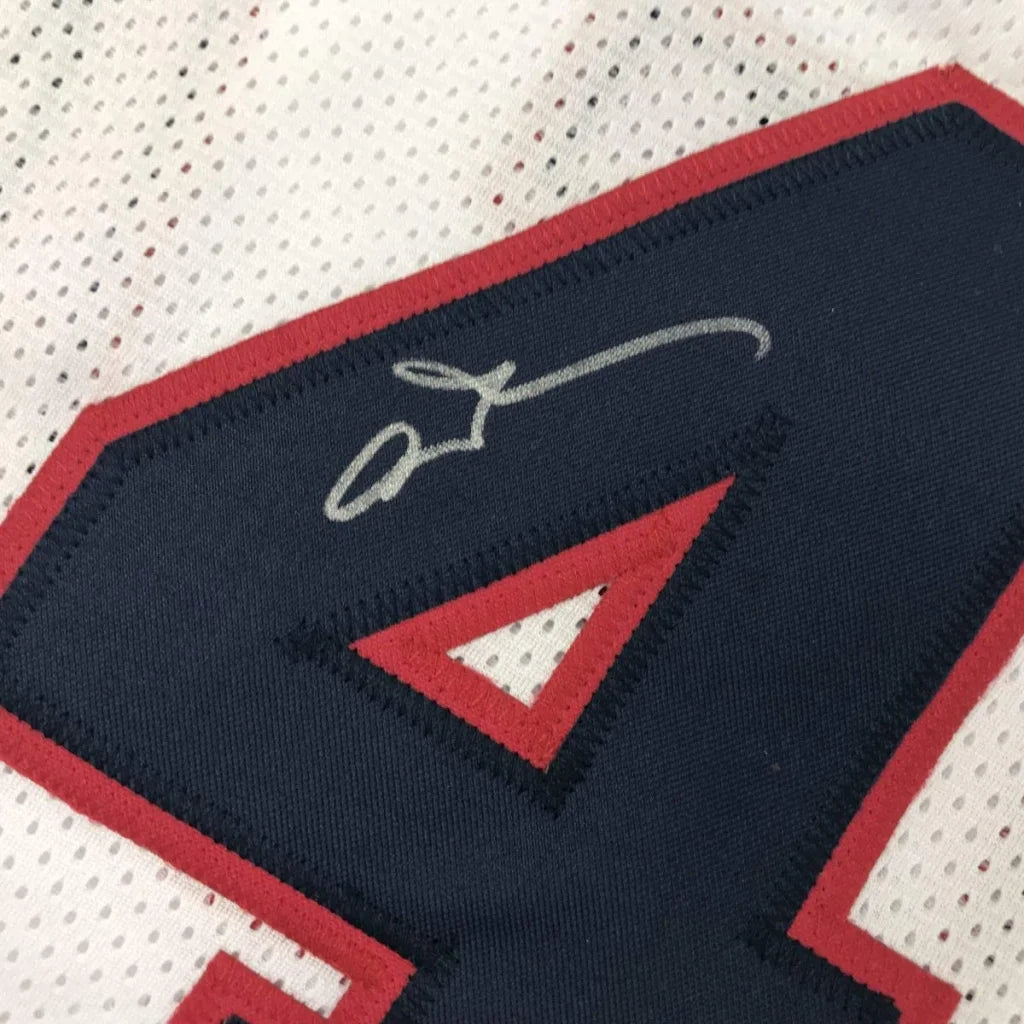 Autographed Allen Iverson USA Olympics white custom jersey patch