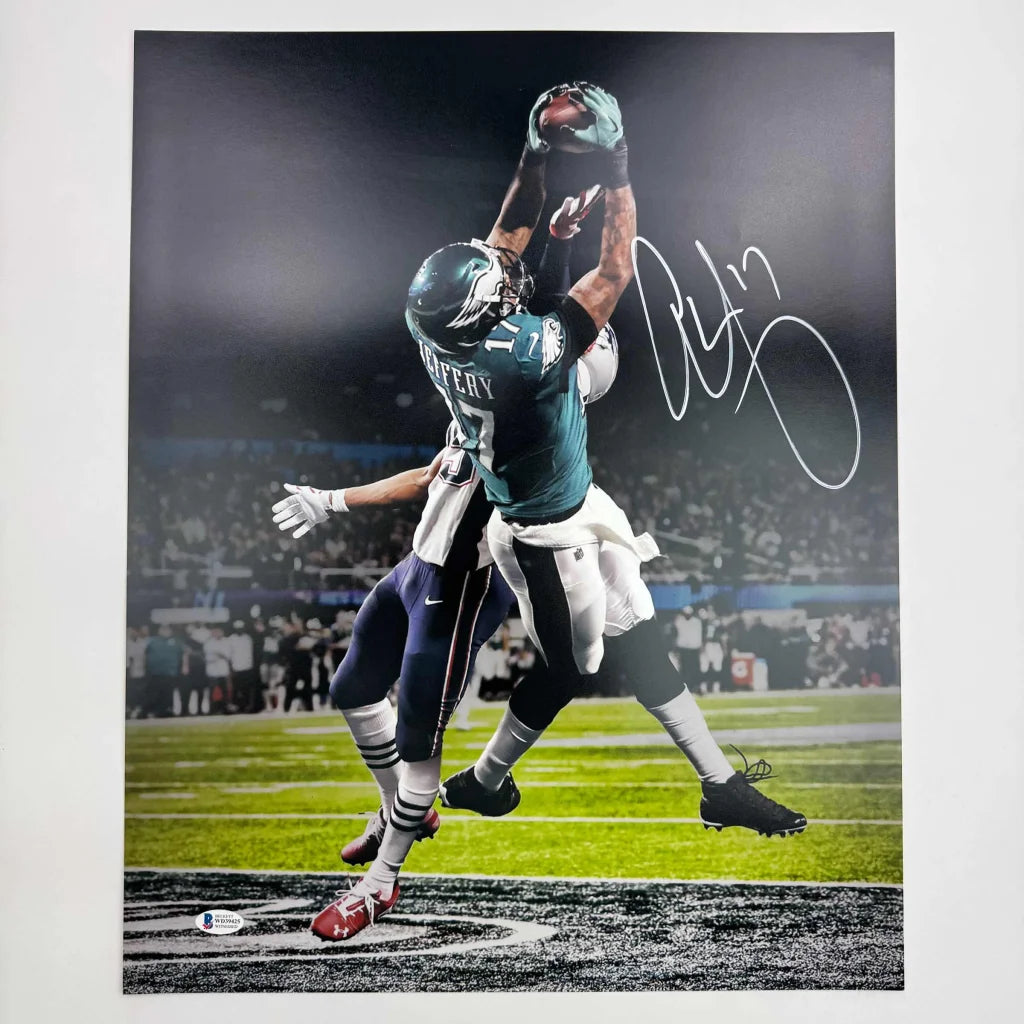Autographed Alshon Jeffery Eagles Super Bowl LII TD catch photo