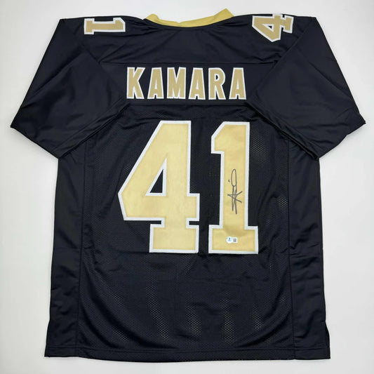 Black and gold Kamara 41 signed professional sports jersey for sports league fans