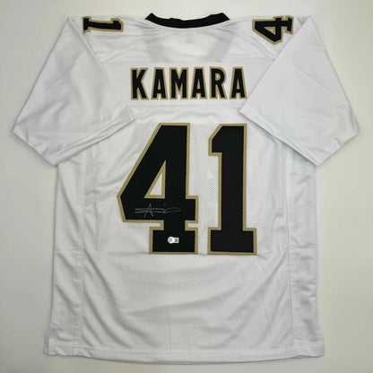 White Kamara 41 custom jersey with autograph from professional sports league