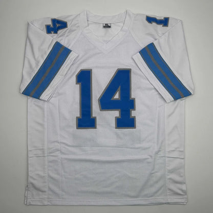 Autographed Amon-Ra St. Brown Detroit White Football Jersey Beckett BAS COA | Authenticated Signed Sports Jersey | vintageantiquesgifts.com