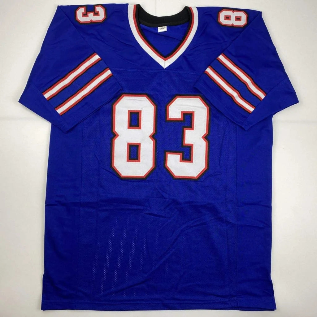 Autographed Andre Reed HOF 14 royal blue Buffalo custom jersey back