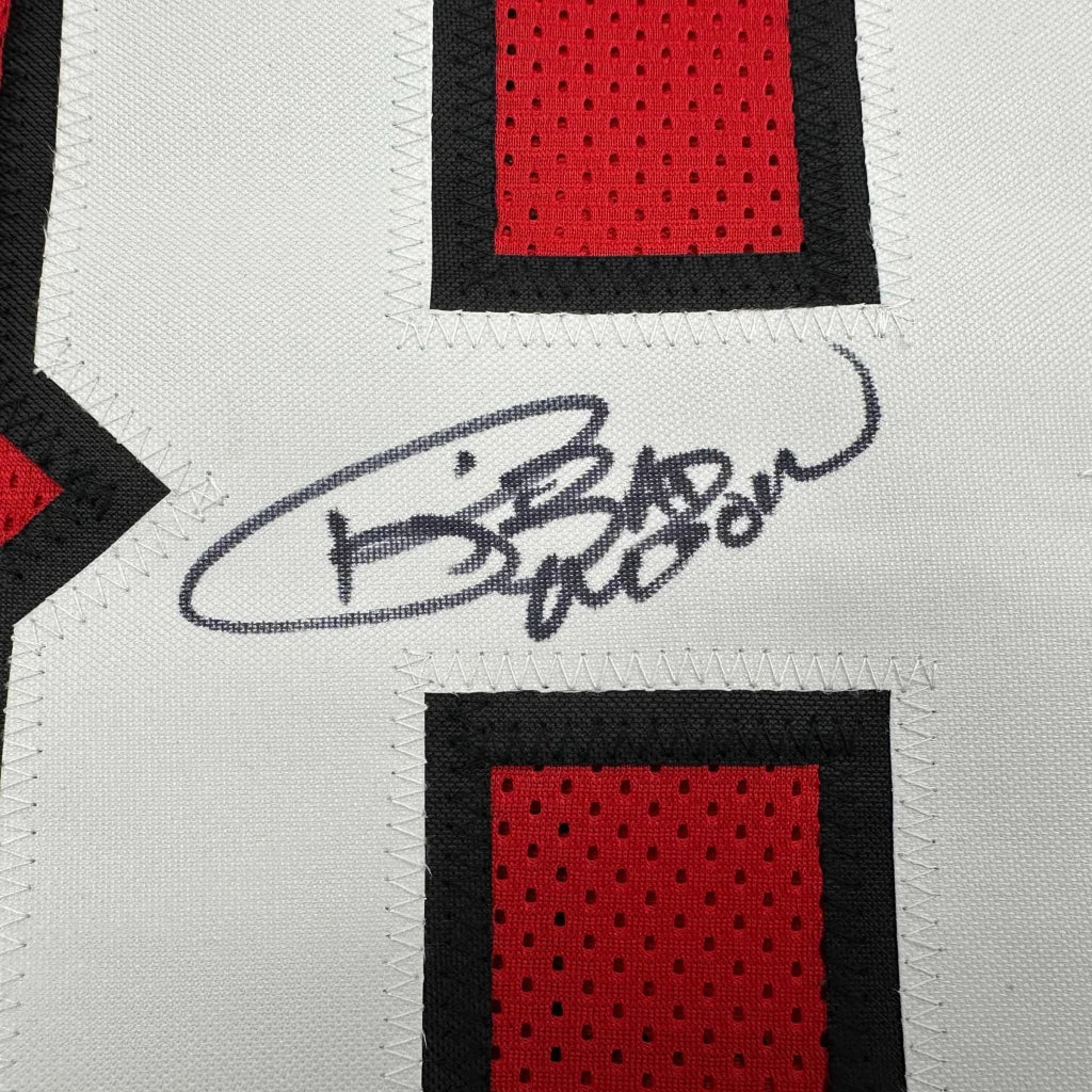 Autographed Andre Rison Atlanta Red Football Jersey Beckett BAS COA | Authenticated Signed Sports Jersey | vintageantiquesgifts.com