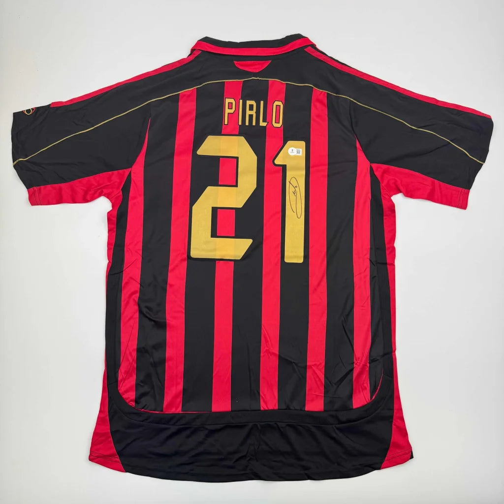 Black and red striped professional sports jersey with PIRLO 21 for sports league fans