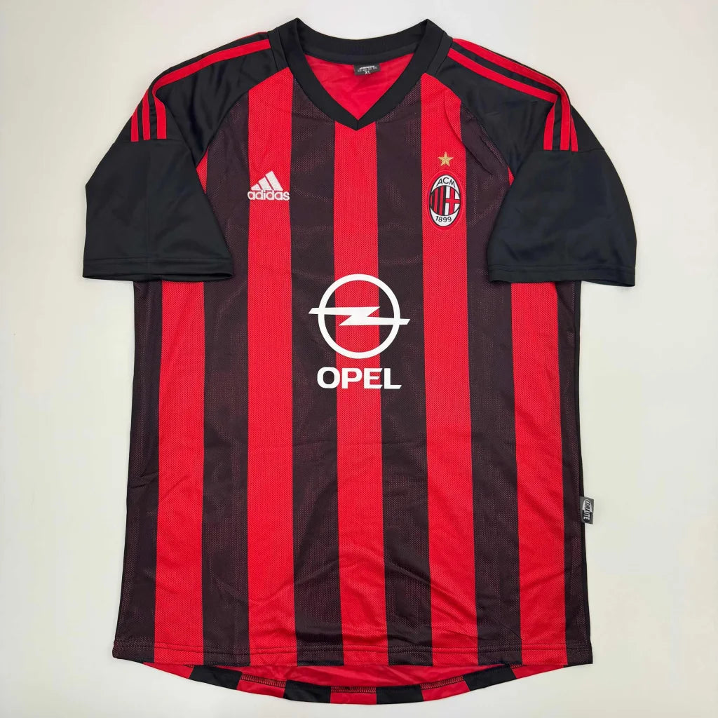 Autographed AC Milan red and black striped Adidas soccer jersey with Opel sponsorship signed by Andriy Shevchenko