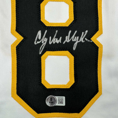 Autographed Andy Van Slyke Pittsburgh White Baseball Jersey Beckett BAS COA | Authenticated Signed Sports Jersey | vintageantiquesgifts.com