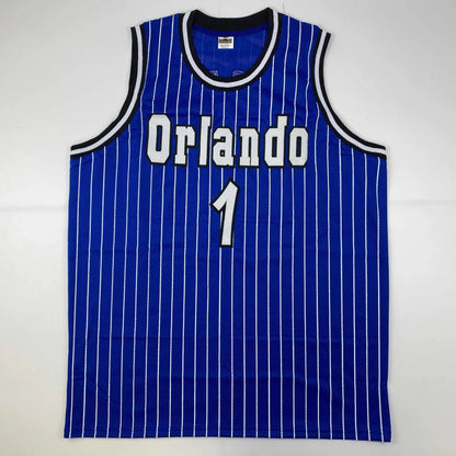 Autographed Anfernee Penny Hardaway Orlando Blue Pinstripe Basketball Jersey PSA/DNA COA | Authenticated Signed Sports Jersey | vintageantiquesgifts.com