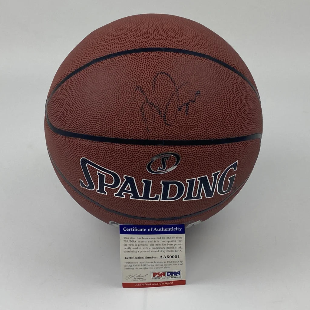 Autographed Anthony Davis Spalding Lakers basketball with PSA/DNA COA