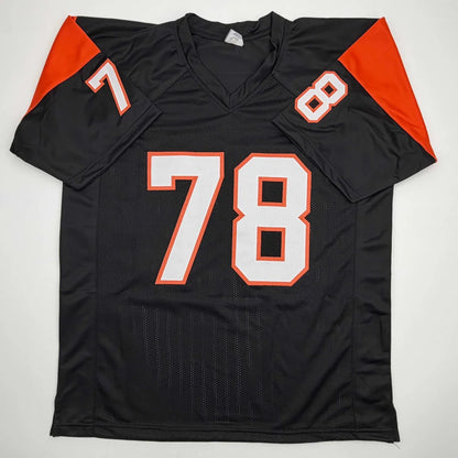 Autographed Anthony Munoz custom black Bengals jersey, number 78