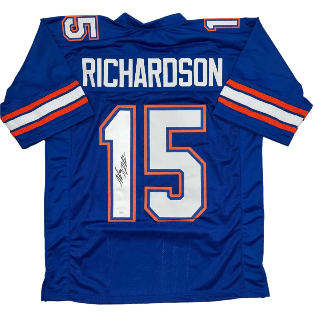 Autographed Anthony Richardson Florida Blue College Football Jersey JSA COA | Hall of Fame Sports Memorabilia | vintageantiquesgifts.com