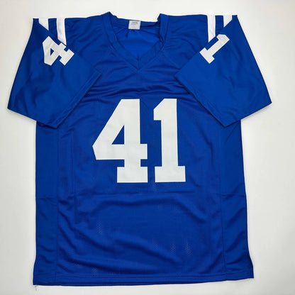 Autographed Antoine Bethea Indianapolis Colts blue custom jersey with white number 41