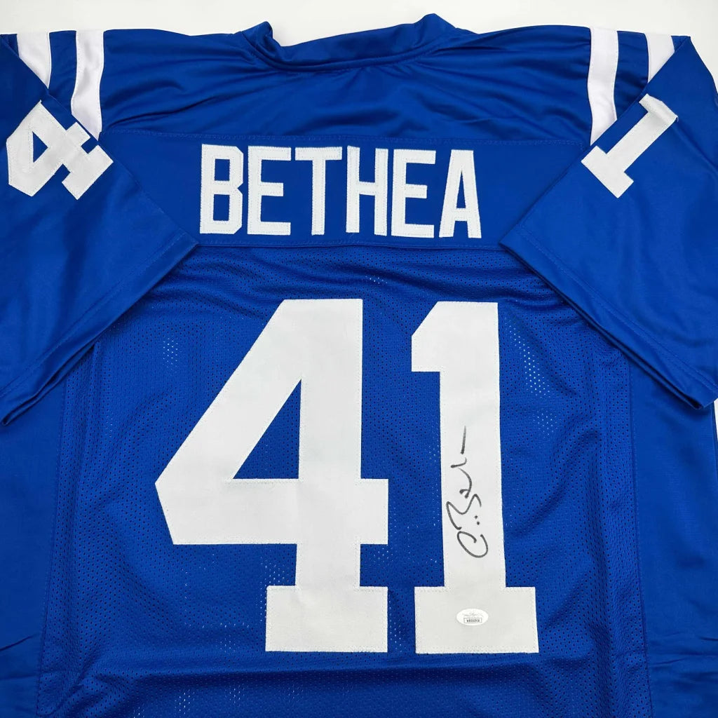 Autographed Antoine Bethea Indianapolis Colts blue custom jersey number 41