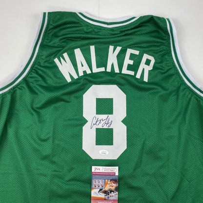 Green Kemba Walker custom jersey signed, perfect for professional sports fans