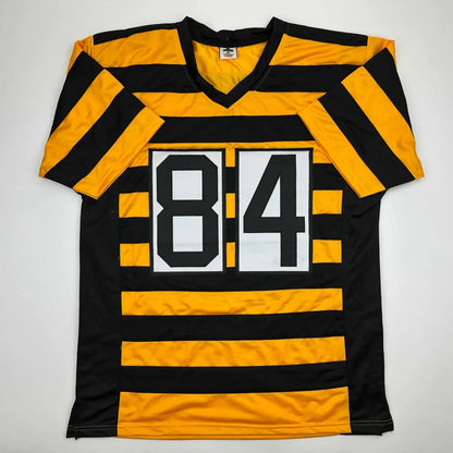 Autographed Antonio Brown black yellow custom Pittsburgh Bumble Bee jersey #84