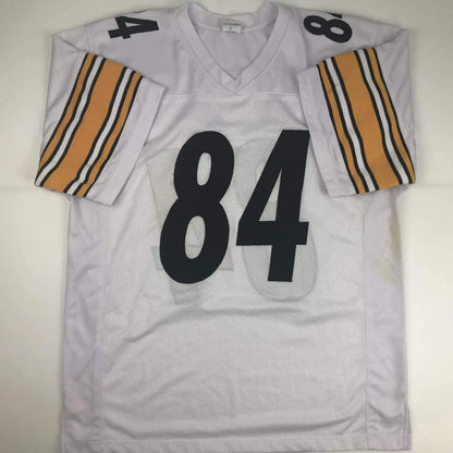 Autographed Antonio Brown Pittsburgh white custom jersey number 84